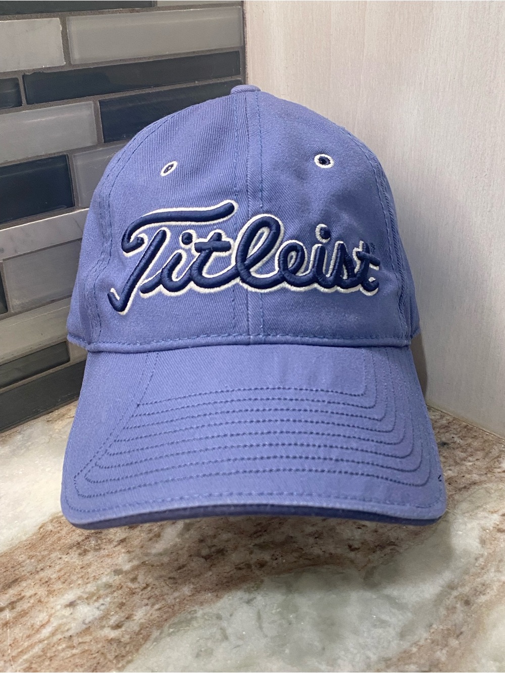 Titleist x New Era Periwinkle Blue Garment Washed Golf Hat Cap OSFM
